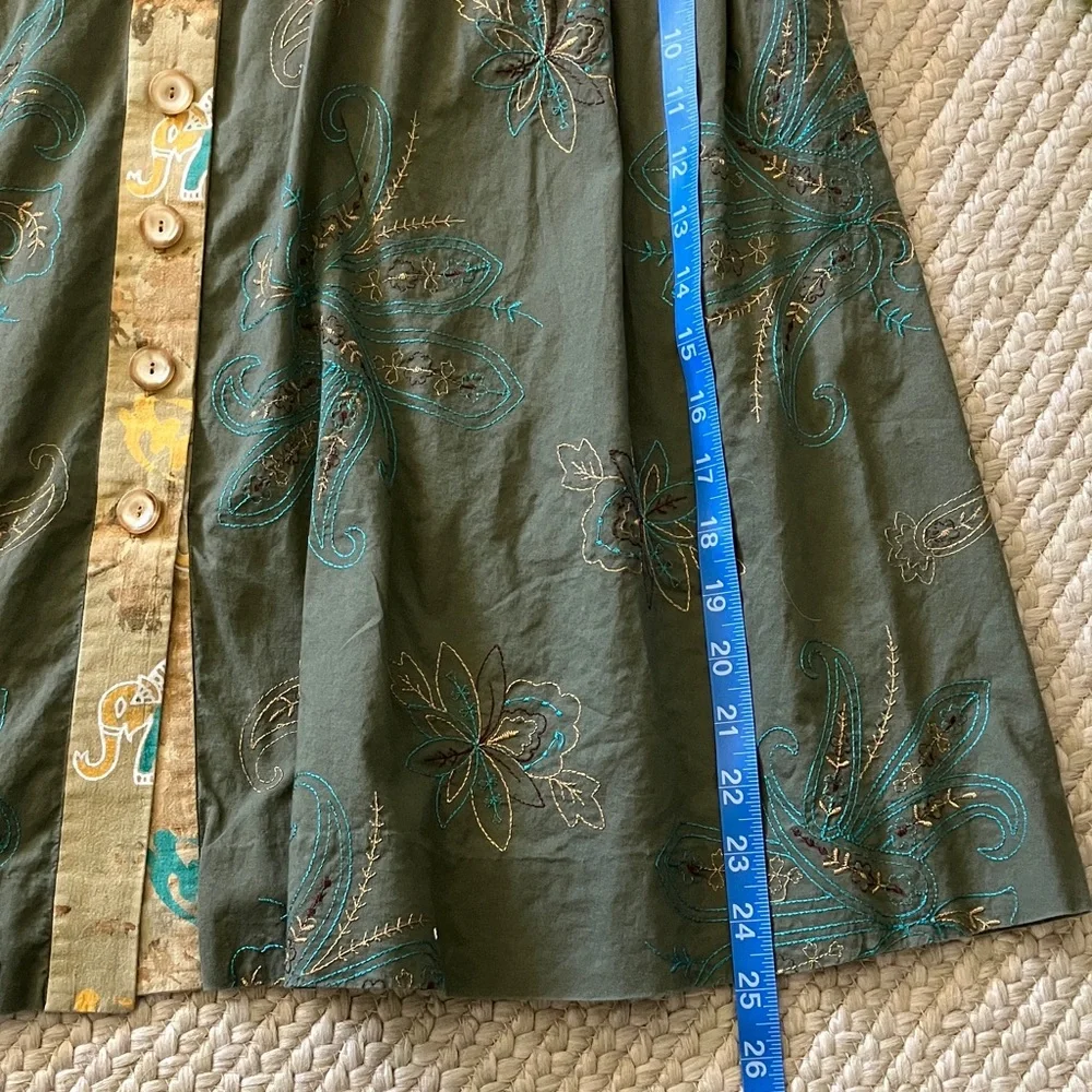 Green and Yellow Midi Dress - Picture 8 of 11